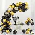 thumbnail image 3 of PMU Metallic Black Star-Burst Balloon Weights Centerpiece | Graduation Table Decor for Party Event, Halloween and Birthdays| Party Decorations Supplies |15in / 7.34cm (3/Pkg) Pkg/1, 3 of 9