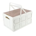 thumbnail image 3 of Camp Box Outdoor Camping Portable Storage Box with Handle Removable Foldable Camping Portable Wooden Lid Storage Box S, 3 of 5