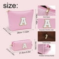 thumbnail image 3 of Letter Cosmetic Bag Green A - Makeup Bag Set Initials Cosmetic Bag Birthday for 10 11 12 13 14 15 16 17 18 Years Old Girl Teen Girls Trendy Stuff Personalized Toiletry, school supplies, wedding, 3 of 9
