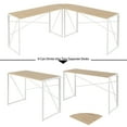 thumbnail image 5 of L-Shaped Computer Desk, Industrial Office Corner Desk - Split Into 2 Rectangle Desks, Wood Tabletop Home Gaming Desk with Metal Frame, Large 2 Person Table for Home Office Workstation, 5 of 10