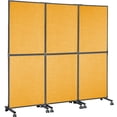 thumbnail image 1 of VEVOR Acoustic Room Divider 72"x66" Office Partition Panel 3 Pack Office Divider Wall Orange Color Office Dividers Partition Wall Polyester & 45 Steel Cubicle Wall Reduce Noise and Visual Distractions, 1 of 9