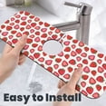thumbnail image 6 of Vsdgher Hand Drawn Strawberry Kitchen Sink Splash Guard Faucet Mat -1 PC Super Absorbent Fast Drying Mat Sink Gadgets-Splash, Bathroom,Sink Mat,(15" X 5.5" ), 6 of 7