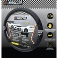 thumbnail image 2 of NASCAR Steering Wheel Cover | Enhanced Grip & Comfort | Universal Fit 14.5"-15.5" For Car, SUV, Truck  | Black w/ Blue Stitching | Draft Master Style, 2 of 7