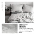 thumbnail image 5 of Simple&Opulence 100% Linen Duvet Cover Set with Embroidery Border Washed - 3 Pieces (1 Duvet Cover with 2 Pillow Shams) with Button Closure Soft Breathable Farmhouse - Grey, Queen Size, 5 of 5