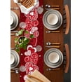 thumbnail image 2 of Valentine Botanical Love, Table Runner - 70 Inch Long, Kitchen Dining Table Runner Dresser Scarves, Valentine's Day Luxurious Heart Farmhouse Home Decor for Coffee Table Wedding Party Banquet, 2 of 8
