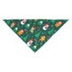 thumbnail image 1 of Bufanda triangular con estampado navideño para perro, bandana para perros muñeco de nieve verde, 1 of 6