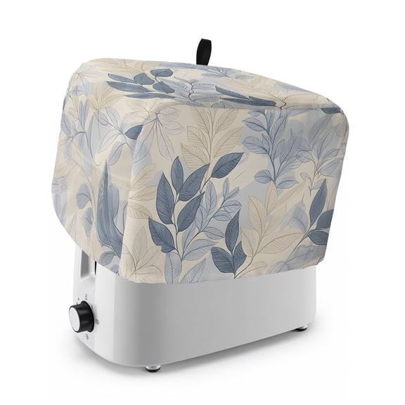 Toaster Cover 2 Slice, Blue Yellow Botanical Dustproof Bakeware Oven Protector with Top Hook, Spring Summer Vintage Waterproof Small Kitchen Appliance Toasters Dust Cover, 12"x7.5"x8"