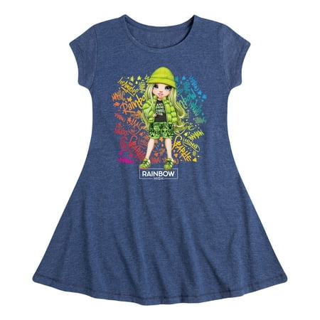 

Rainbow High - Jade Hunter Rainbow Graffiti - Toddler And Youth Girls Fit And Flare Dress