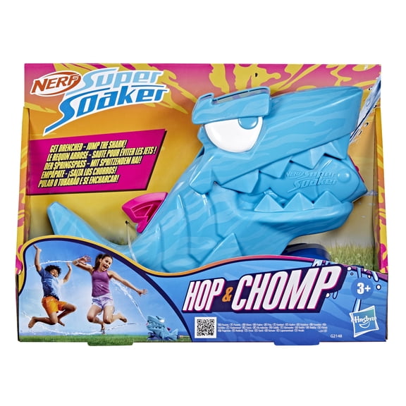 Nerf Super Soaker Hop & Chomp Water Toy, Sprays Water Streams, Ages 3 