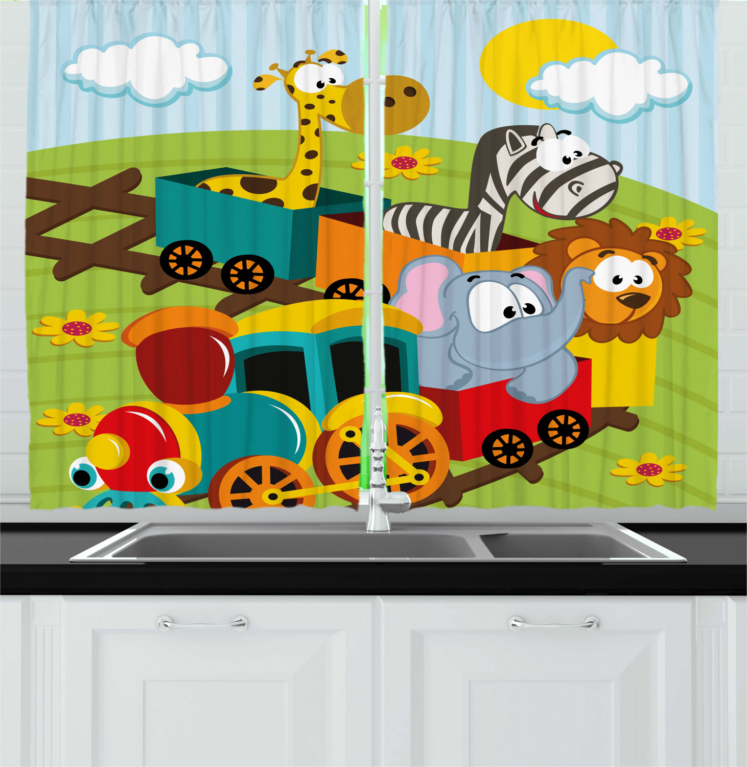 84 Inches Extra Long Ambesonne Animal Shower Curtain Cloth Fabric Bathroom Decor Set with Hooks Cartoon Baby Safari Wild Animals in a Train with Striped Backdrop Toys Artwork Print Blue Green 84 Inches Extra Long Ambesonne Animal Shower Curtain Cloth Fabric Bathroom Decor Set with Hooks Cartoon Baby Safari Wild Animals in a Train with Striped Backdrop Toys Artwork Print Blue Green