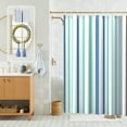 thumbnail image 5 of HCBY Modern Shower Curtain, Partition Style Liner with Rod Pocket | Waterproof Canvas Fabric | Machine Washable for Bathroom or as Door Curtain (green,78"x70"), 5 of 9