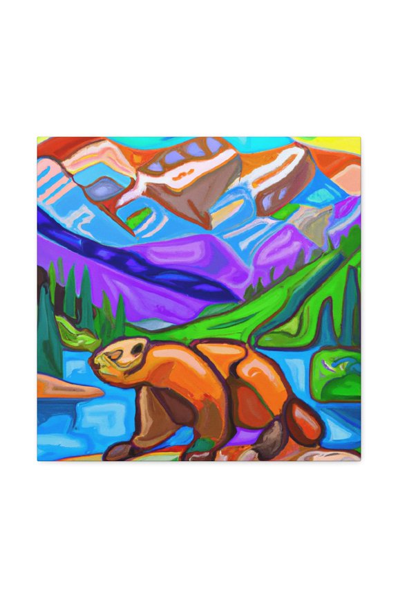 Marmot in Marigolds - Canvas