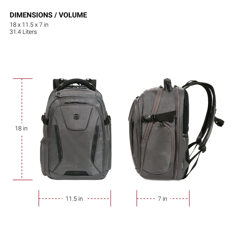 SWISSGEAR Travel Tech Elite 16 Laptop Backpack, ScanSmart, TSA-Friendly,  USB Port - Walmart.com
