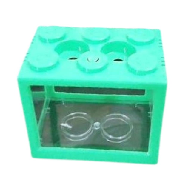 Pecera de Acuario, bloques de construcción sobrepuestos escritorio ecológico Kit de acuario caja de mascotas Verde