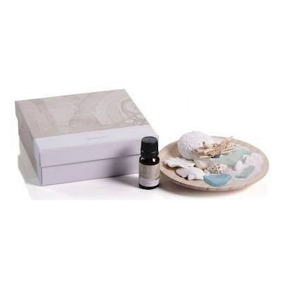 Island Glass Shells Zodax Porcelain Dish Aroma Diffuser - Aegean Mist