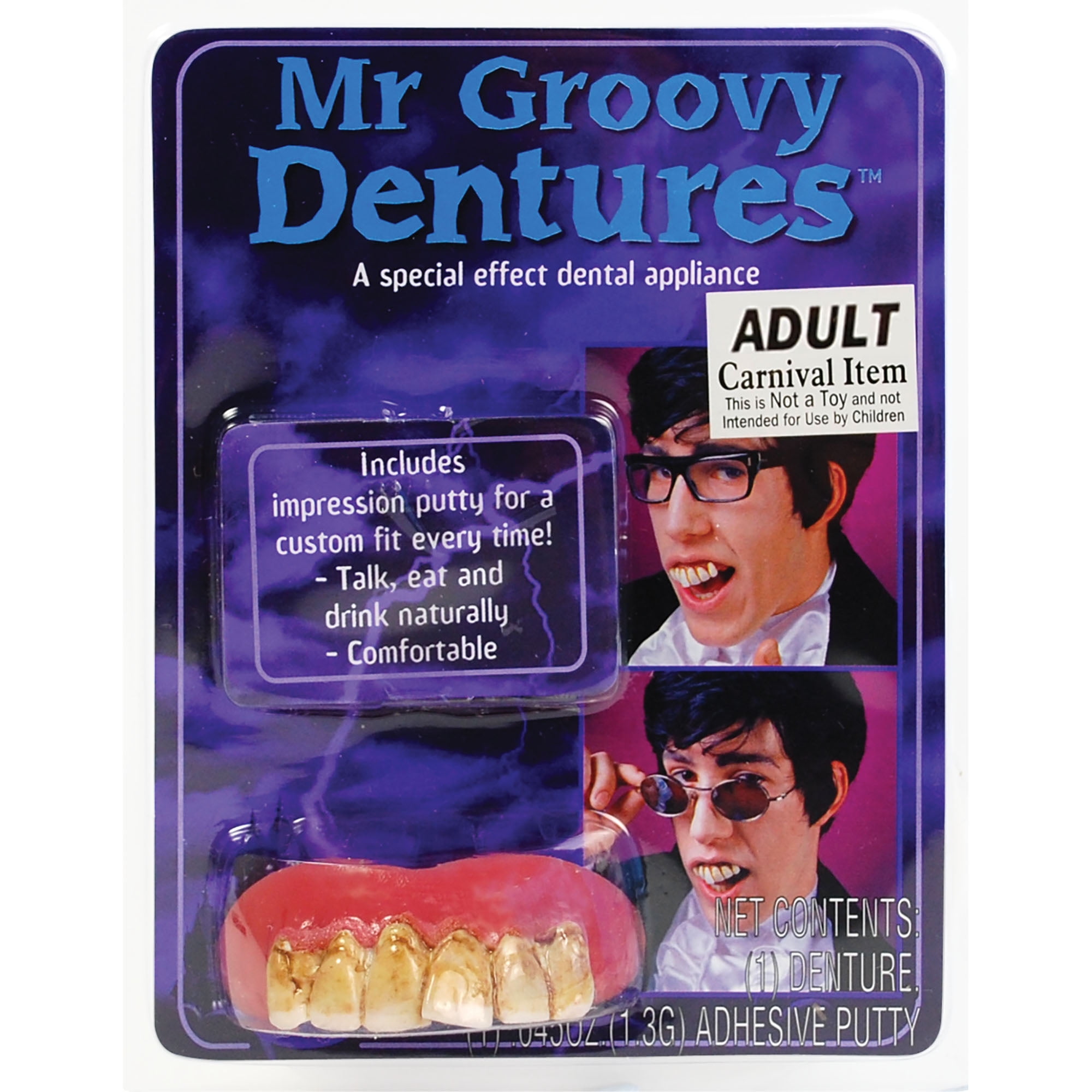 Bristol Novelty Mr Groovy Dentures Fake Teeth With Impression Putty Walmart Canada