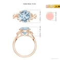 thumbnail image 5 of Angara Natural 3.2 Ct. Aquamarine Solitaire Ring in 14K Rose Gold for Women (Ring Size: 8), 5 of 9