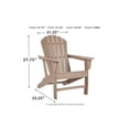 thumbnail image 4 of Signature Design by Ashley Sundown Treasure Chaise Adirondack en Brun Grisâtre, 4 of 5