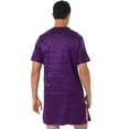thumbnail image 2 of Manyakai Men's Short Sleeve Sleep Shirt V-Neck Nightgown Soft Loose Nightshirt Pajama Sleepwear Purple XL, 2 of 7