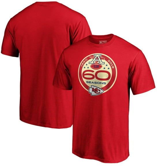 Men's Red Kansas City Chiefs 60th Season Logo T-Shirt