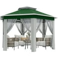 thumbnail image 1 of Gazebo Escamotable 13 X 13 Pi, Tente Extérieure Instantanée à un Clic avec Moustiquaire, 3 Hauteurs Réglables, Cadre Robuste, Sac à Roulettes, 1 of 6