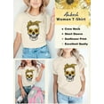 thumbnail image 7 of Anbech Sunflower Shirts for Women Graphic Tee Ladies Patriotic Tee Shirt Christian Top Short Sleeve, 7 of 7