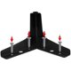 thumbnail image 4 of Juego de 4 patas de cama triangulares de metal negro, patas de sofá para muebles de bricolaje - 10 cm (hy), 4 of 5