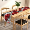 thumbnail image 5 of Rose Pattern Table Runner Linen Tablecloth Valentines Day Decoration Wedding Party 13x108 Inches Home Decor, 5 of 5