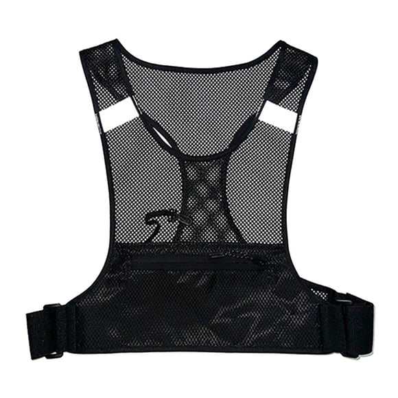 Chaleco de running, mochila de entrenamiento con tira reflectante y bolsillos para mochileros, montañismo, deportes al libre, ciclismo, carreras