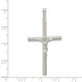 thumbnail image 2 of White Sterling Silver Charm Pendant Polished Hollow Crucifix, 2 of 2