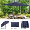 thumbnail image 3 of Pure Garden 10’ Rectangular Patio Umbrella with Push Button Tilt, Navy, 3 of 9