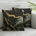 thumbnail image 3 of Nawypu Black Marble Print Throw Pillow Covers Set of  Marbling Texture Pillow Cushion Cases Square Pillowcases for Sofa Bedroom Living Room Car,, 3 of 5