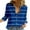 Blue, variant on 3/4 Sleeve Tops for Women, Womens V Neck Roll Up Sleeve Down Blouses Tops Womens 3/4 Sleeve Blouses White XL