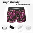 thumbnail image 2 of Men's Boxer Briefs, Abstractly Flower Purple Soft Comfy Mens Underwear Boxer Briefs Breathable With Widen Waist, 2 of 7