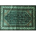 thumbnail image 1 of Ahgly Company Machine Washable Indoor Rectangle Persian Turquoise Blue Traditional Area Rugs, 4' x 6', 1 of 4