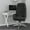 Black, variant on Merrick Lane White Faux Leather Office Chair with Ergonomic Lumbar Support and Button Tufted High-Back Design