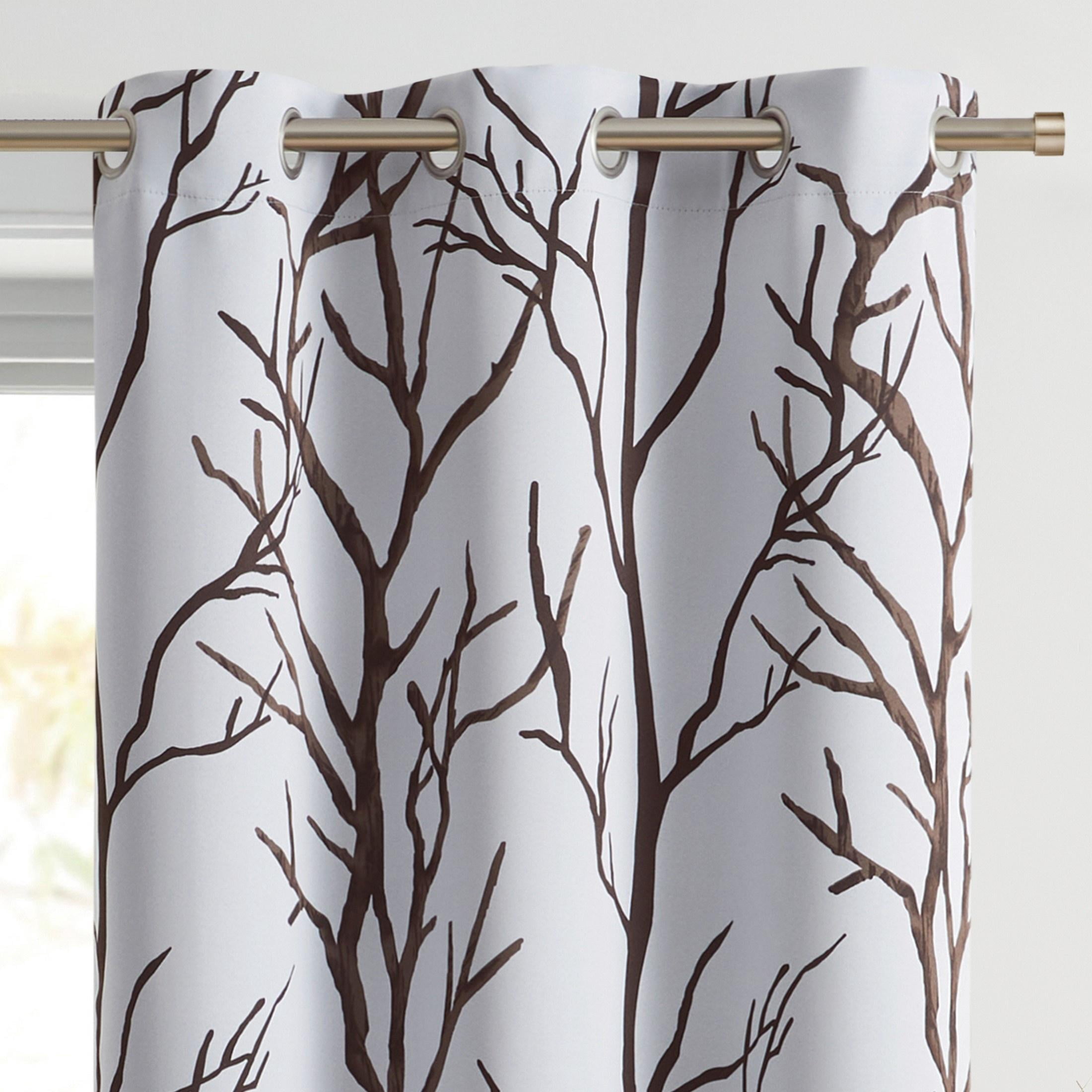 VCNY Home Kingdom Beige Branch Grommet Blackout Curtain, 40" x 63"