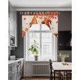 thumbnail image 4 of Thanksgiving Gnomes Kitchen Swag Valances for Windows, Fall Sunflower Pumpkin Maple Vintage Check Swag Valances Curtains for Living Room, Rod Pocket Window Treatments for Bathroom, Bedroom, 56"x36", 4 of 6