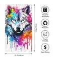 thumbnail image 2 of Balery Cool Colorful Wolf Toalla de Microfibra Premium con Estampado – 27.5x16 pulgadas, Alta Absorción, Suave y Aterciopelada, Secado Rápido, 2 of 6