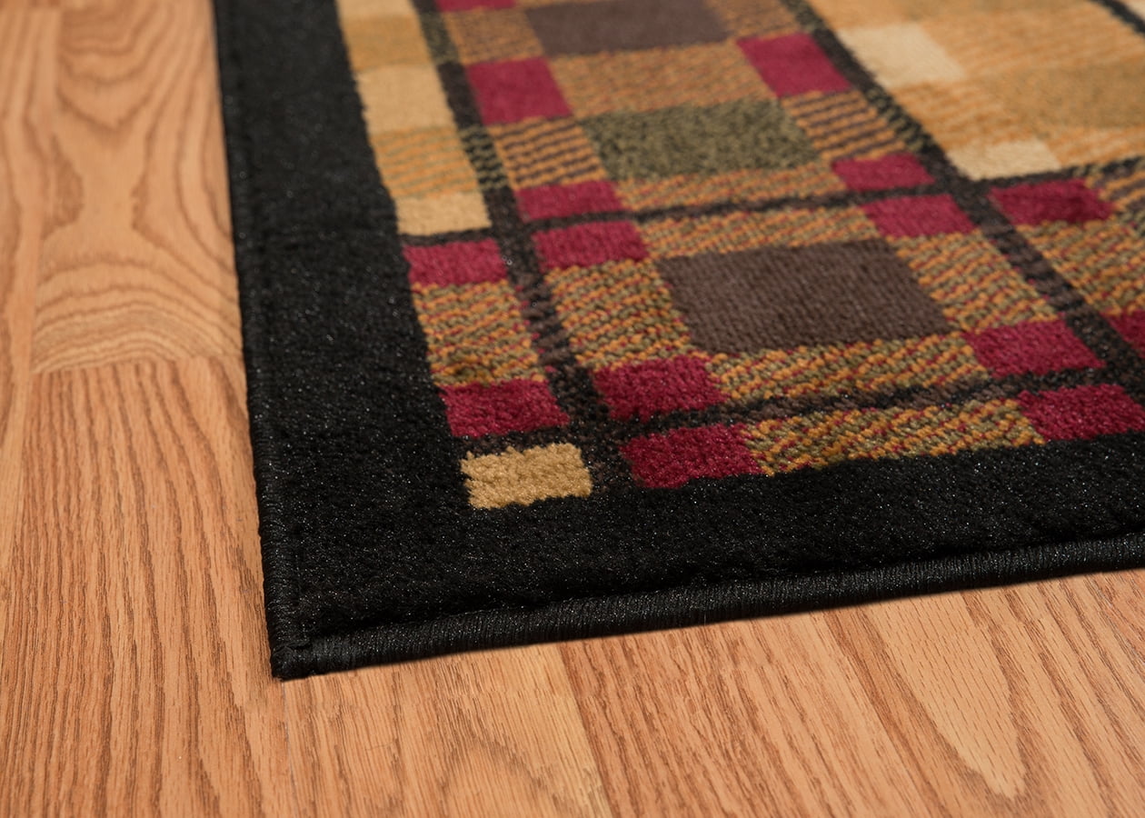 United Weavers Essence Lodge Border Multi Woven Polypropylene Area Rug
