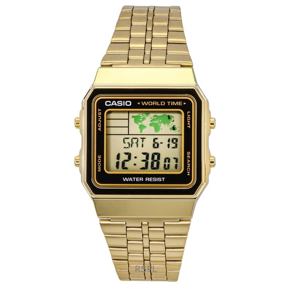 Casio Digital Stainless Steel World Time A500WGA-1DF A500WGA-1 Men's Watch