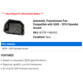 thumbnail image 2 of Automatic Transmission Pan - Compatible with 2000 - 2010 Hyundai Accent 2001 2002 2003 2004 2005 2006 2007 2008 2009, 2 of 2
