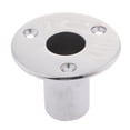 thumbnail image 1 of Soporte de caña de de material acero inoxidable para barco Cubierta de fundición de montaje empotrado 90 degree 25 mm Plata8 Yotijar Firla de mano de barco, 1 of 8