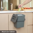 thumbnail image 4 of Cubo de basura de cocina montado en la pared EKO Pure Mini 3L (gris), 4 of 8