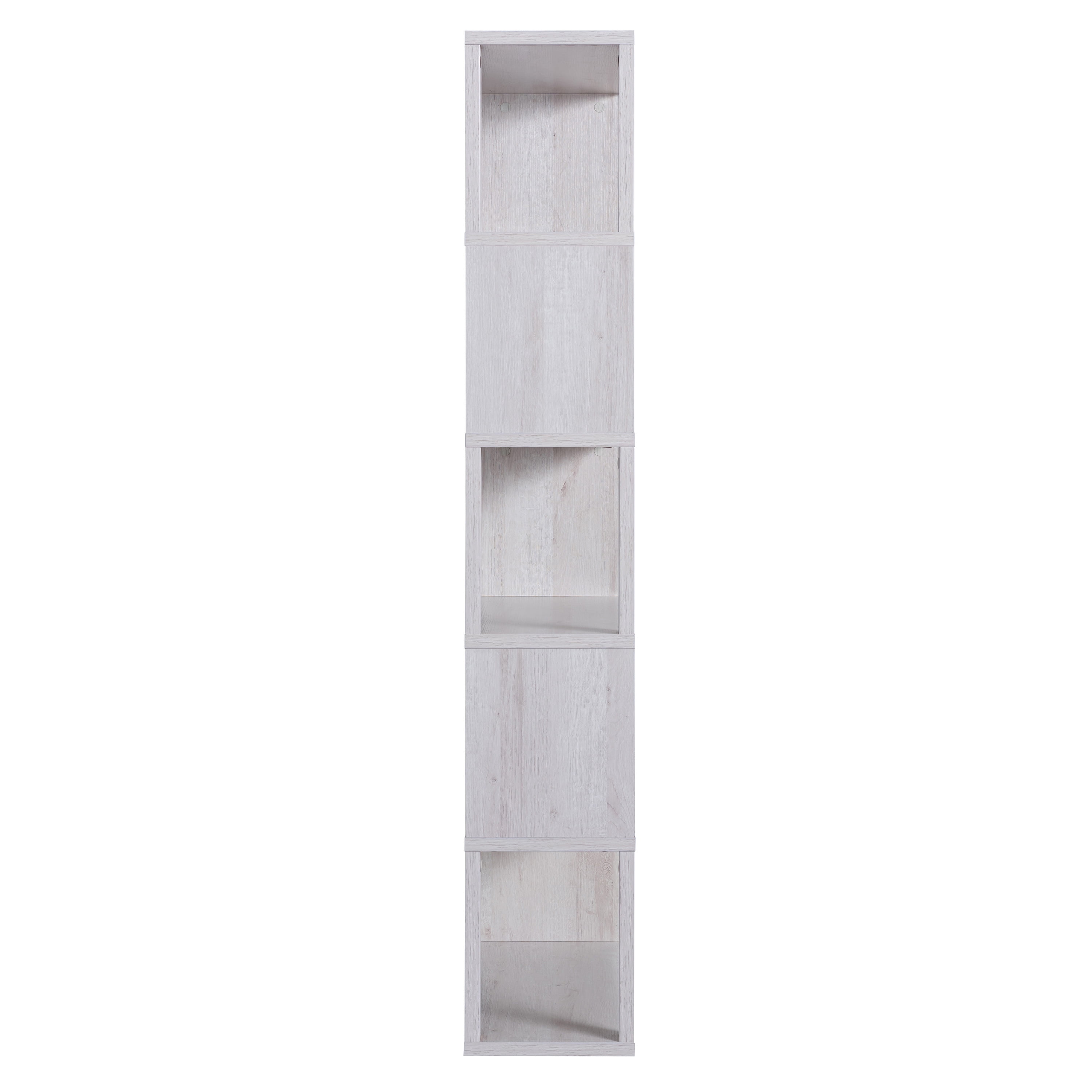 Furniture of America Riverscape 5 Open Shelf Bookcase, White Oak