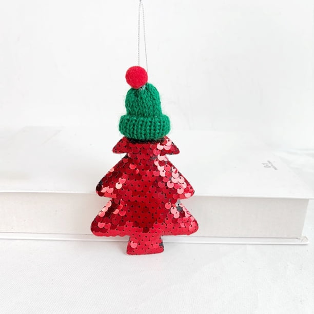 Christmas Day Party Decorations Sequins Bow Decorations Car Hanging Decorations Christmas Tree Hangings