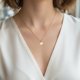 thumbnail image 5 of Collar Con Letra M Color Dorado Cadena Ajustable para Mujeres Y Niñas, 5 of 9
