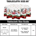 thumbnail image 3 of Merry Christmas Tablecloth Round 60 Inch Snowman Winter Table Cloth Washable Black Red Buffalo Plaid Snowflake Christmas Table Cover for Kitchen Dinner Room Holiday Party Indoor Outdoor Home Decor, 3 of 7