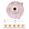 thumbnail image 6 of 13 Inch Round Placemats Set of 4, Pink Non Slip Heat Insulation PP Table Mats, Modern Abstract Art Ombre Striped Washable Place Mats for Kitchen Dining Party Table Decor, 6 of 7