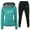 Green, variant on jsaierl 2 Piece Sweatsuit Outfits for Women Winter Thick Fleece Sherpa Lined Warm Long Sleeve Hoodies Sweatshirt Casual Sweatpants Tracksuit Lounge Set
